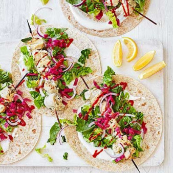 Chicken & lemon skewers