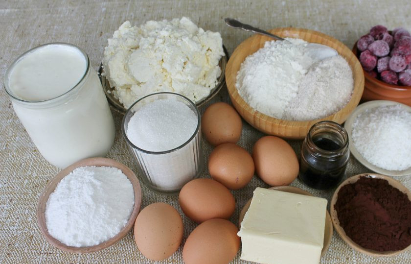 1. Этап. Торт Махровый: Подготовим ингредиенты для торта.