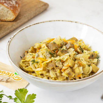 Капуста с баклажанами