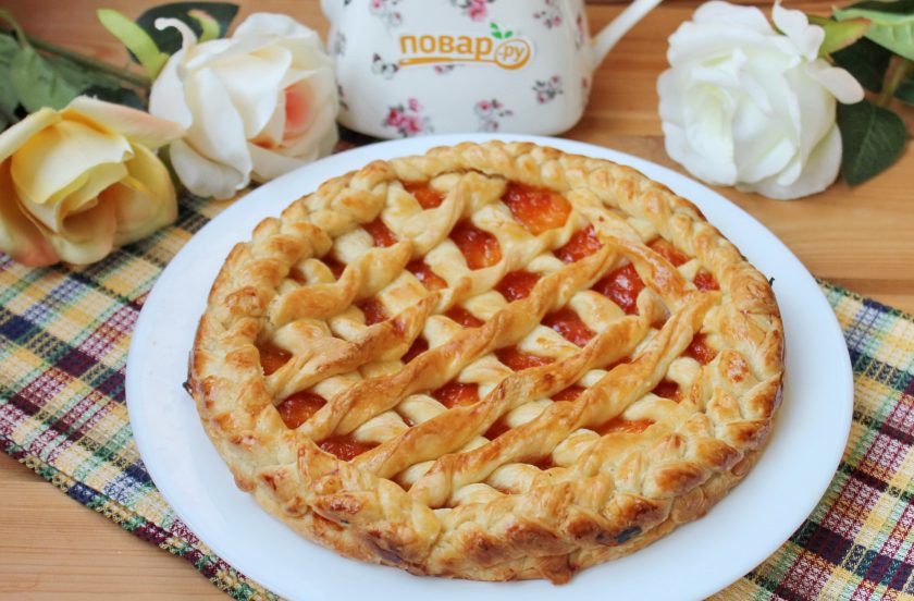 1. Этап. Пирог с абрикосовым джемом: Пирог с абрикосовым джемом готов.