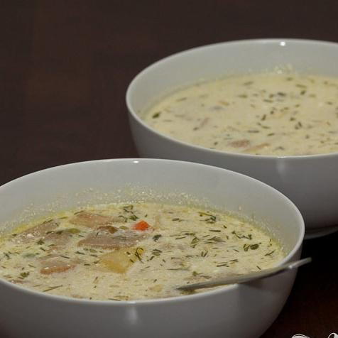 1. Этап. Русский постный суп: Суп готов, подавайте горячим со столовой ложкой сметаны. Приятного аппетита.