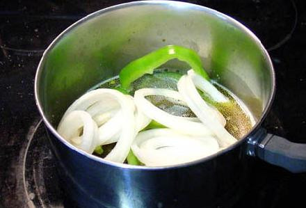 1. Этап. Фахитас с курицей: Отвариваем в течении 4 минут.