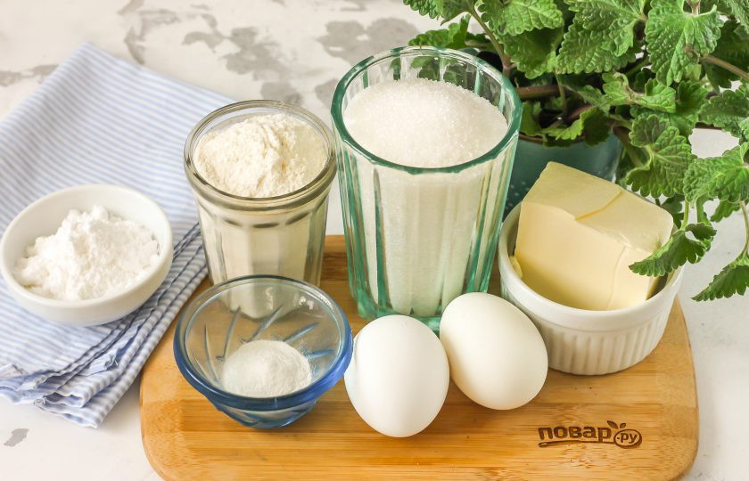 1. Этап. Пряники на жжёном сахаре: Подготовьте указанные ингредиенты.