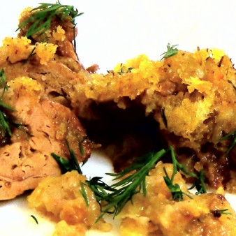 Куриная печень в узелке