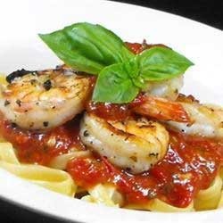 1. Stage. Devil Pasta Sauce: Add shrimp and scallops in a tomato mixture with parsley. Cook for about 4 minutes. Serve watering pasta sauce.