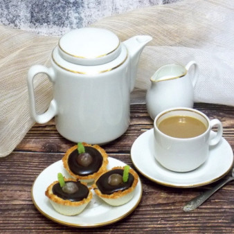 Кокосовые тарталетки с шоколадной начинкой