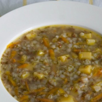 Постный гречневый суп