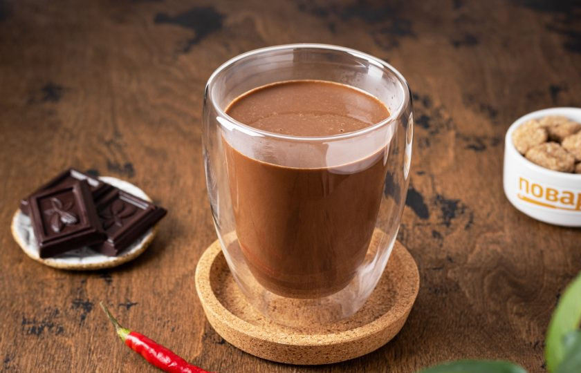 1. Этап. Горячий шоколад с кофе и с перцем чили: Приятного вам аппетита!