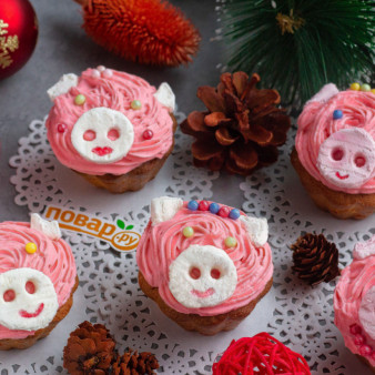 Лимонные кексики Розовые свинки