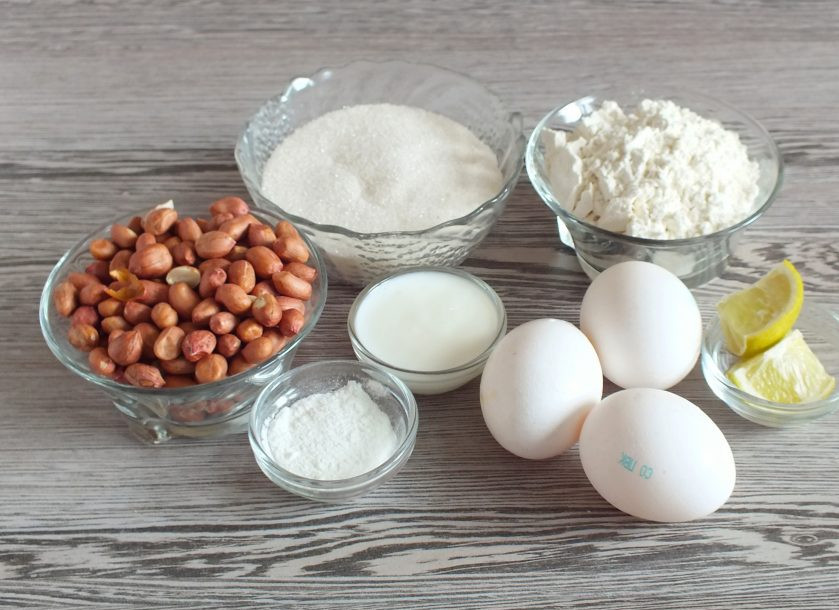 1. Этап. Печенье Ласточкино гнездо: Подготовьте необходимые ингредиенты.