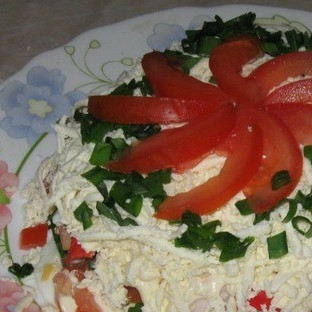 Салат Нежный с ветчиной