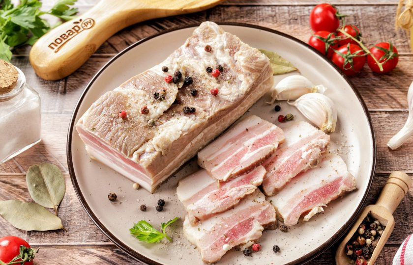 1. Этап. Сало в меду: Сало в меду готово.