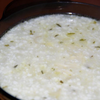 Луковый суп с плавленным сыром