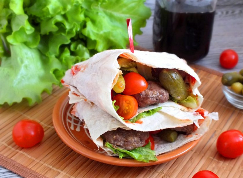 1. Этап. Бургер в лаваше: Приятного аппетита!