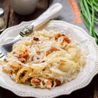 Редька со шкварками