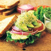 Vegetable Sandwich with Dill Sauce
