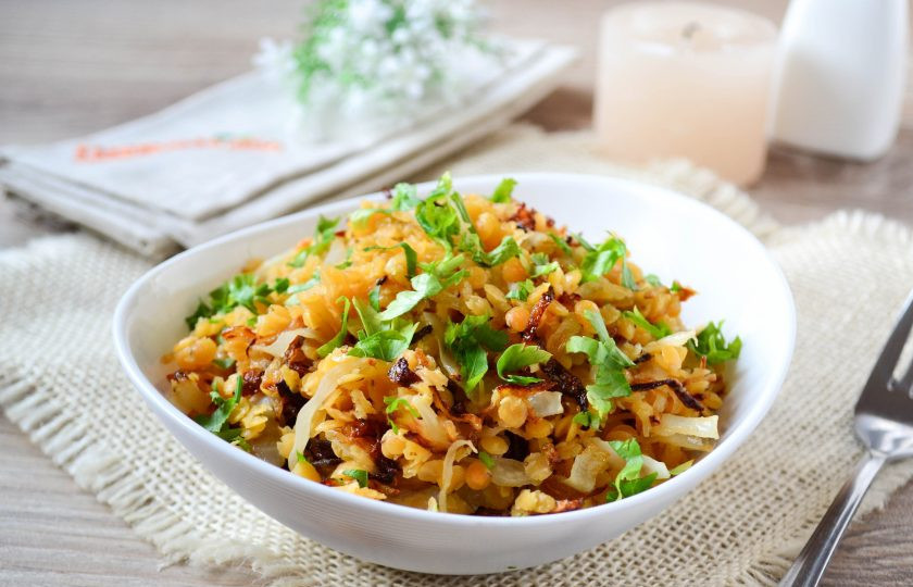 1. Этап. Чечевица с капустой: Блюдо готово. Приятного аппетита!