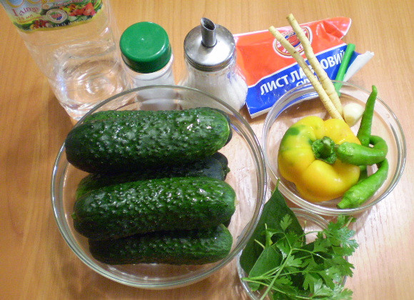 1. Этап. Ядреные огурчики: Подготовим продукты.
