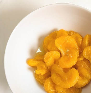 1. Этап. Лимонно-мандариновый миндальный пирог: Мандарины остудить (без жидкости).