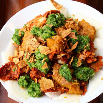 Canned Tomato Chilaquiles