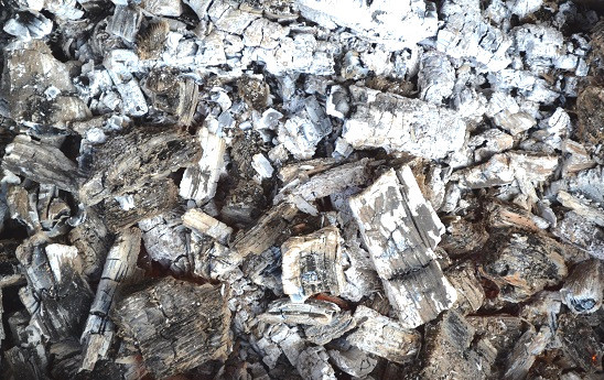 1. Этап. Фаршированный кальмар на гриле: Когда мангал готов, смажьте решетку растительным маслом.