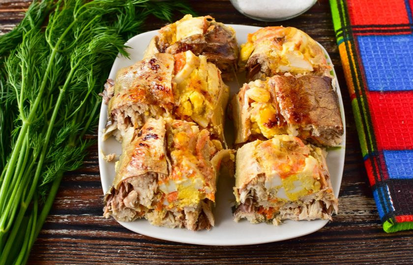 1. Этап. Рулет из скумбрии с яйцом: Рулет из скумбрии готов! Приятного аппетита!