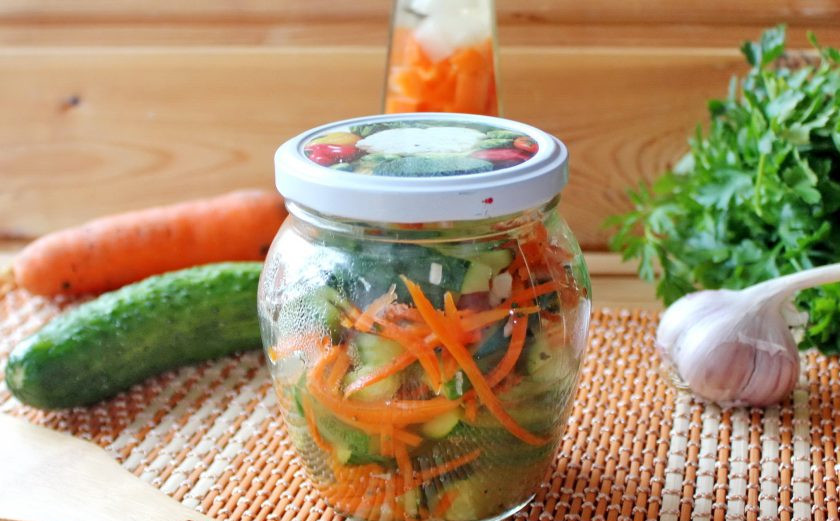 1. Этап. Огурцы по-корейски на зиму без стерилизации: Огурцы по-корейски на зиму без стерилизации готовы.