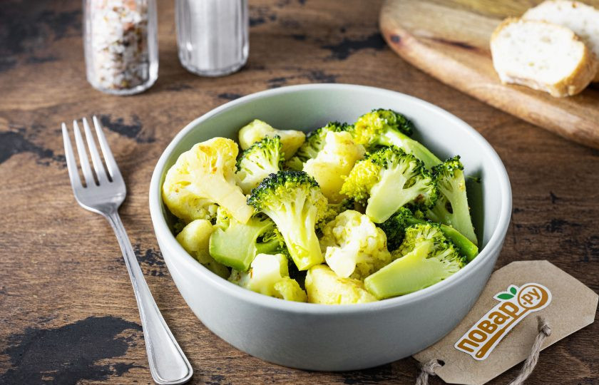 1. Этап. Цветная капуста и брокколи: Цветная капуста и брокколи готовы, приятного вам аппетита!