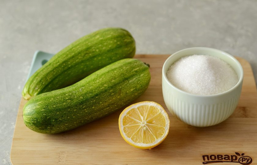 1. Этап. Варенье из кабачков как ананасовое: Подготовьте все ингредиенты.