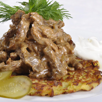 Бефстроганов из баранины