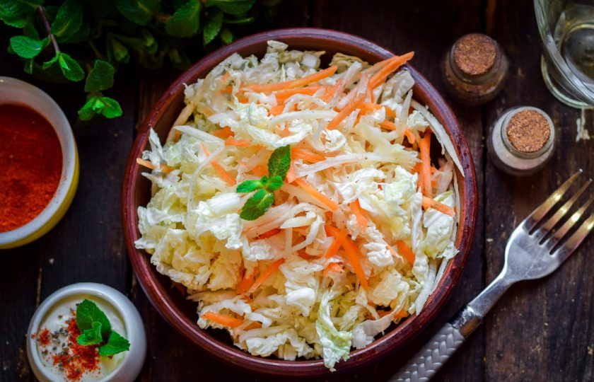 1. Этап. Салат с пекинской капустой и дайконом: Приятного аппетита!