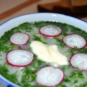 Классическая окрошка на кефире