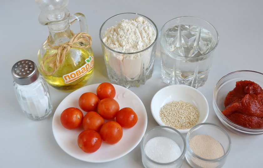 1. Этап. Томатные булочки: 1. Подготовьте продукты. Приступим!