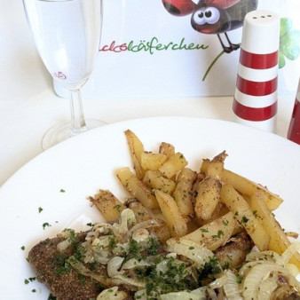 Шницель из говяжьей печени