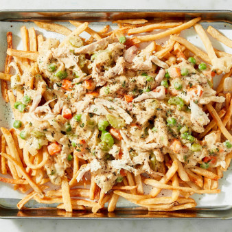 Chicken Pot Pie Poutine