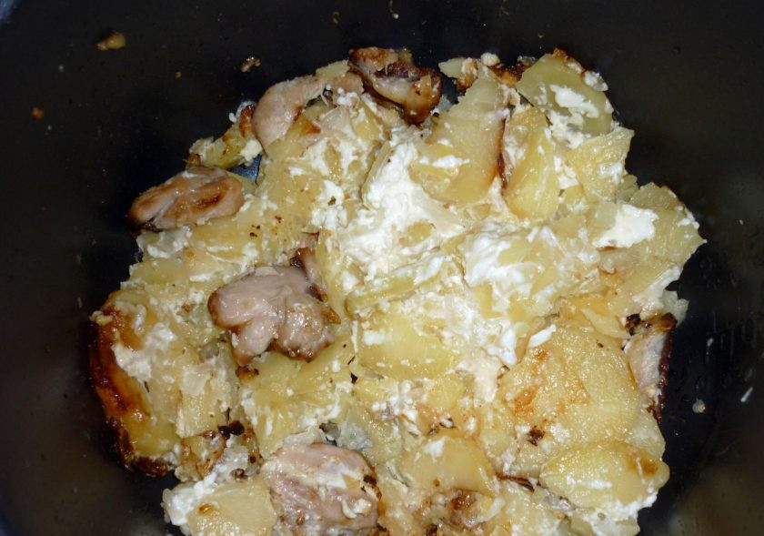 1. Этап. Запеченная курица с картошкой в мультиварке: Поставьте режим 