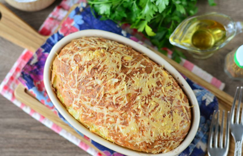 1. Этап. Капустная запеканка на кефире в духовке: Слегка остудите запеканку, затем подавайте к столу. Приятного вам аппетита!