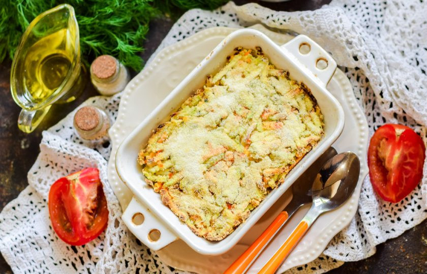 1. Этап. Постный пирог с кабачками: Приятного аппетита!