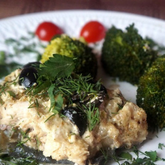 Сом запеченный