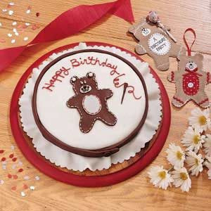 Stitched Teddy Bear Birthday Cake