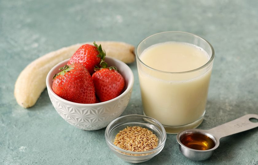 1. Этап. Веганский смузи: Подготовьте все ингредиенты.