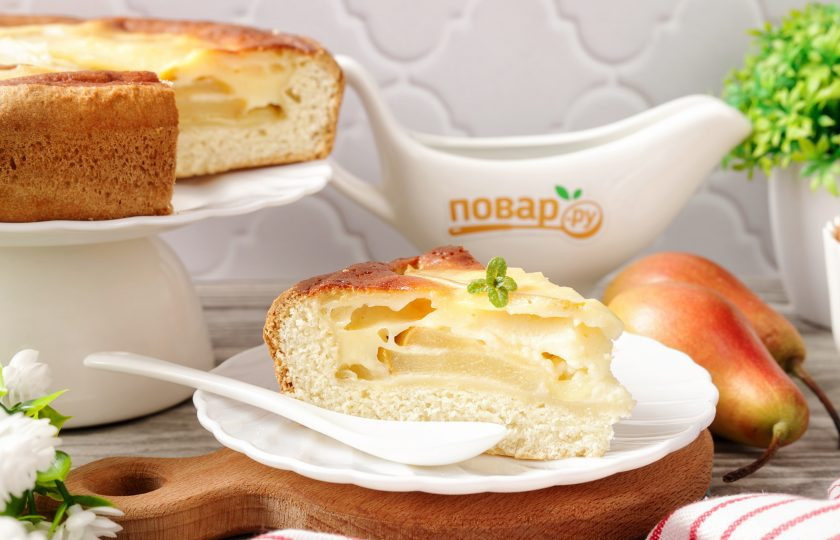 1. Этап. Цветаевский пирог с грушами: Пирог готов. Приятного аппетита!