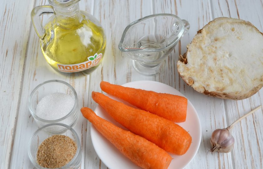 1. Этап. Салат с сельдереем: 1. Подготовьте продукты. Приступим!