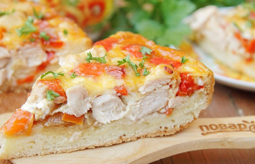 1. Этап. Пирог со сладким перцем и курицей: Приятного аппетита!