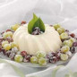 French Cream with Sugared Grapes