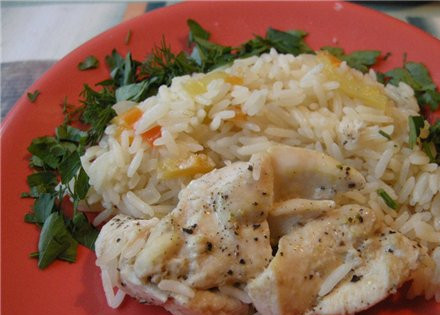 1. Этап. Курица с рисом в микроволновке: Приятного аппетита!