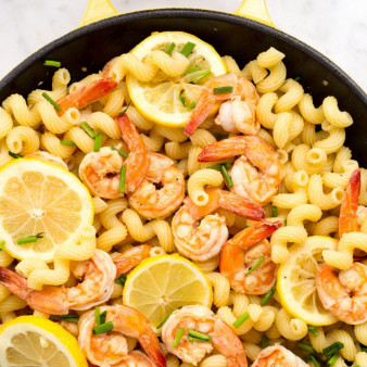 Lemony Shrimp Cavatappi
