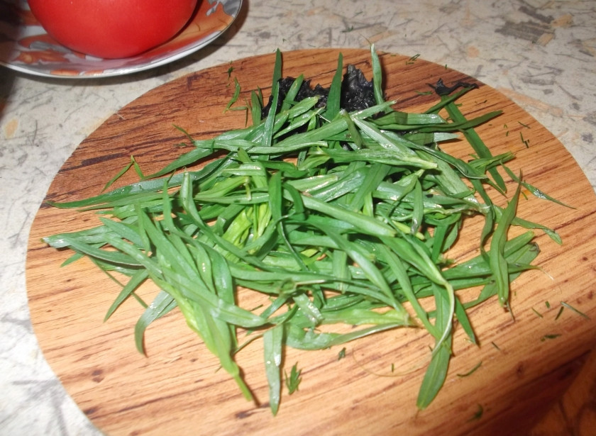 1. Этап. Пангасиус в фольге: Эстрагон и базилик тоже.