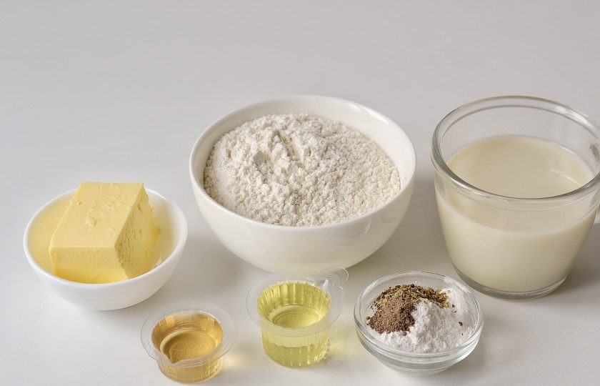 1. Этап. Панкейки с сыром: Подготовьте все ингредиенты.