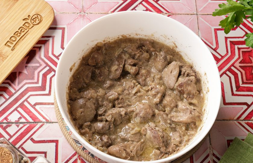 1. Этап. Печень в микроволновке: Печень в микроволновке готова.